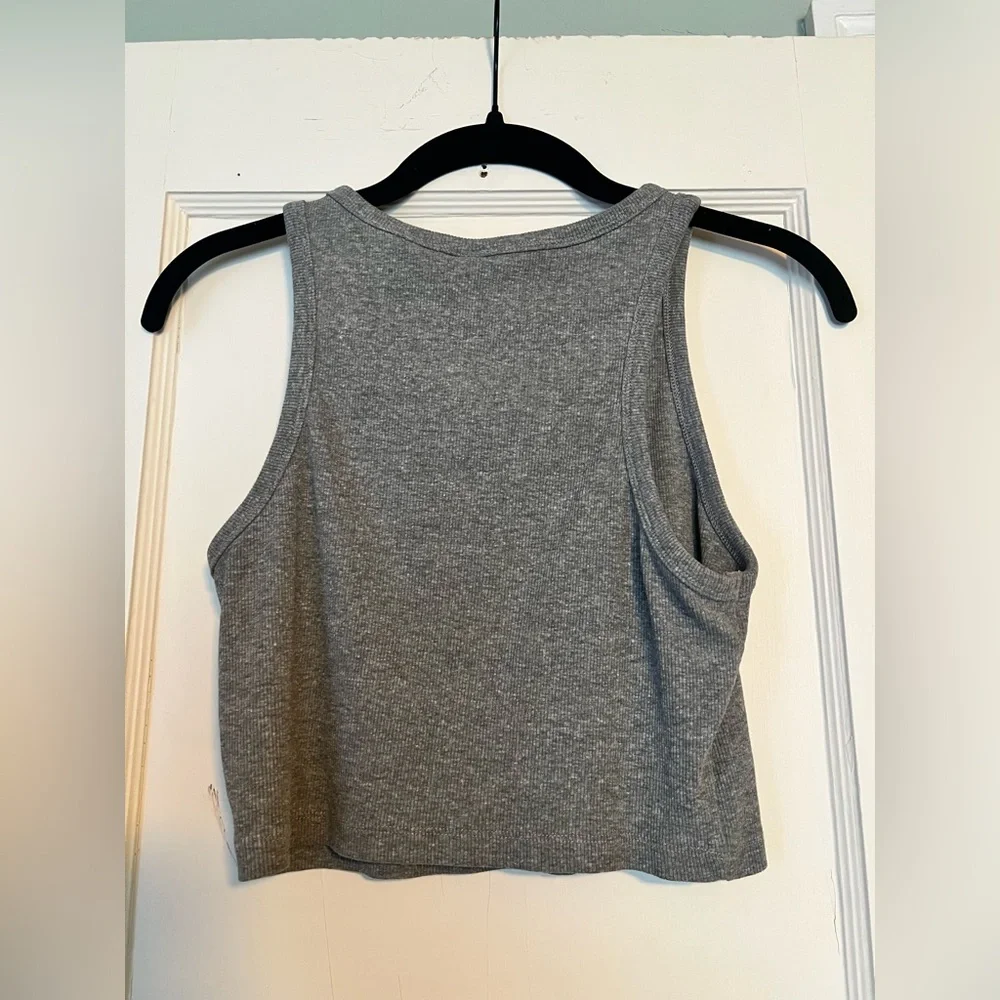 H&M basic Gray Ribbed Tank - Picture 3 of 3